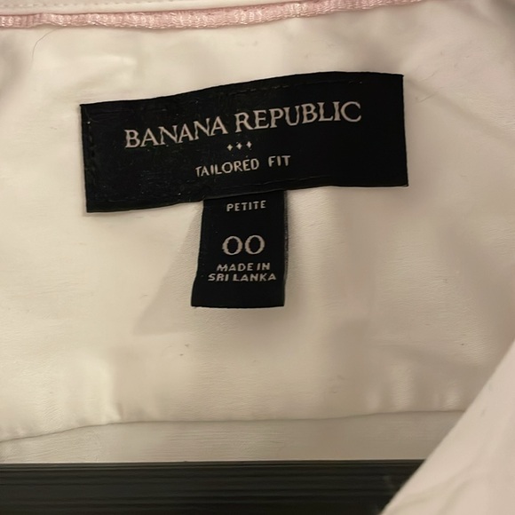 Banana Republic Tailored Fit Shirt White 00P - Picture 3 of 5